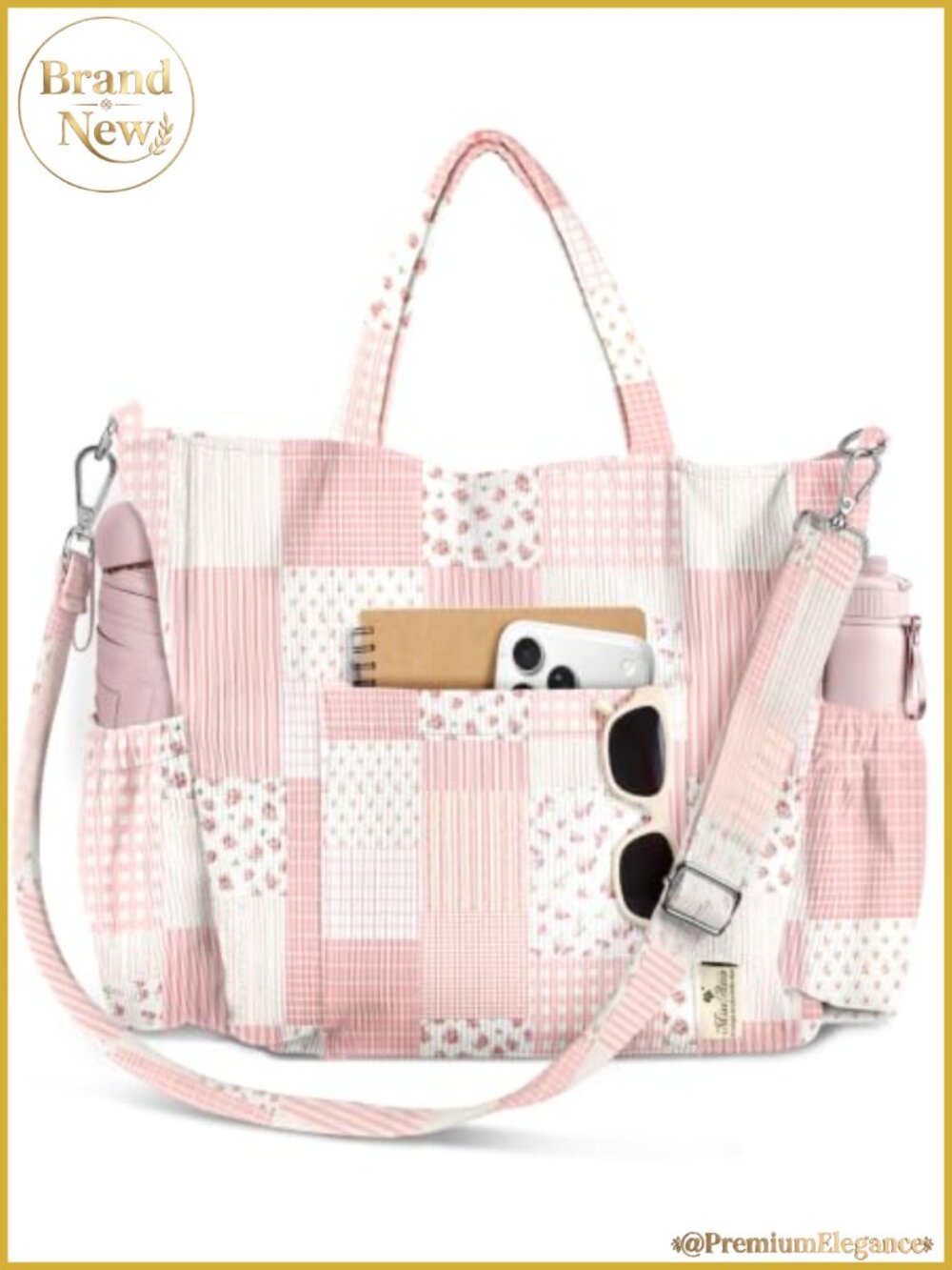 Corduroy Crossbody Tote Bag Women Shoulder Bag Large Capacity with Pockets